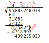 computing cube root by hand step 3