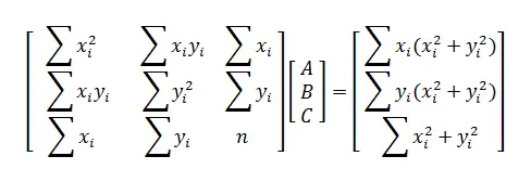 circular regression matrix equation