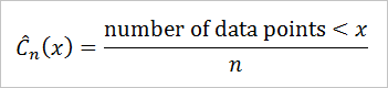 cumulative distribution function