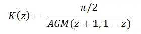 relation between arithmetic-geometric mean and elliptic integrals