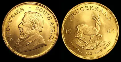 South African Krugerrand Gold Bullion Coin