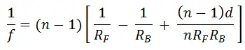 focal length equation