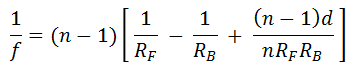 focal length equation