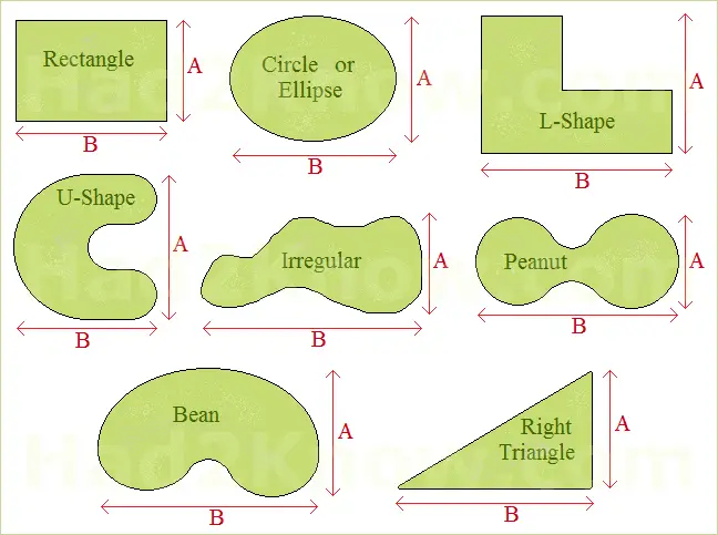pond surface shapes pond surface shapes