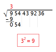 computing square root by hand step 1