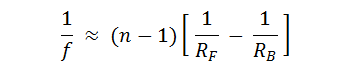 thin lens equation