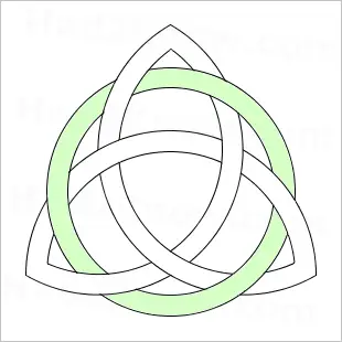 trinity knot/triquetra with interlaced circle